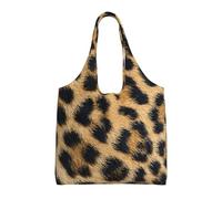NImongt Rough Leopard Print Print Unisex Oversized Canvas Tote Bag Reusable Lightweight Shoulder Handbag Shopping