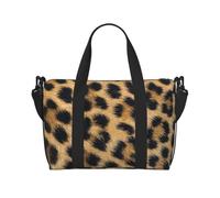NImongt Rough Leopard Print Print Versatile Hand Travel Bag Lightweight Tote Weekend Beach Getaways Gym Commutes