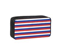 NImongt Russian Flag Print Unisex Pen Case Large-Capacity Stationery Accessory Office Travel Organizer Pouch