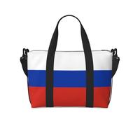 NImongt Russian Flag Print Versatile Hand Travel Bag Lightweight Tote Weekend Beach Getaways Gym Commutes