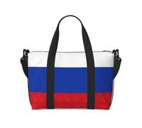 NImongt Russian Flag Print Versatile Hand Travel Bag Lightweight Tote Weekend Beach Getaways Gym Commutes
