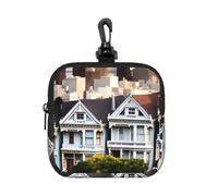 NImongt San Francisco Print Lightweight Square Storage Bag Organizer Pouch Travel Cosmetic for Home Office