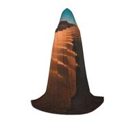NImongt Sand Dunes Print Teens Kids And Adults Hooded Cloak Wizard Gothic Robe Carnival Halloween Cosplay