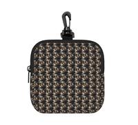 NImongt Skull Rock Roll Skeleton Bone Print Lightweight Square Storage Bag Organizer Pouch Travel Cosmetic for Home Office