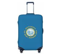 NImongt South Dakota Flag Print Suitcase Cover Universal Elastic Luggage Accessory Holiday Beach Business Travel