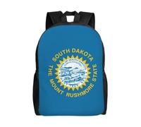 NImongt South Dakota Flag Print Unisex Double Shoulder Backpack Lightweight Travel Rucksack Business Weekend Work