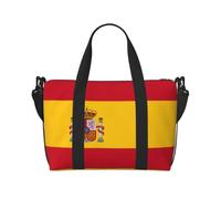 NImongt Spanish Flag Print Versatile Hand Travel Bag Lightweight Tote Weekend Beach Getaways Gym Commutes