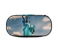 NImongt Statue of Liberty in NYC Print Stylish Pencil Bag Pen Case School Supplies Makeup Storage Travel Office Class Use