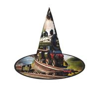 NImongt Steam Little Train Print Comfort Carnival Party Accessory Cosplay Costume Hat Festive Headwear House Events
