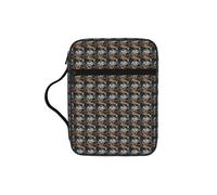 NImongt Steam Locomotive Train Print Bible Storage Bag for Church Travel Scripture Organizer Ecclesiastical Accessory