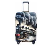 NImongt Steam Train Clouds Print Suitcase Cover Universal Elastic Luggage Accessory Holiday Beach Business Travel