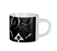 NImongt Supernatural Symbols Black Print Adults Large Capacity Ceramic Mugs Home Camping Gifting Outdoor Kitchen Wedding