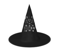 NImongt Supernatural Symbols Black Print Comfort Carnival Party Accessory Cosplay Costume Hat Festive Headwear House Events