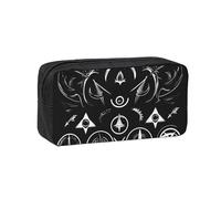 NImongt Supernatural Symbols Black Print Unisex Pen Case Large-Capacity Stationery Accessory Office Travel Organizer Pouch