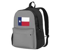 NImongt Texas State Flag Print Adult Backpack Water-Resistant Large Capacity For Hiking Camping Commuting Picnics