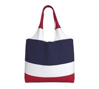 NImongt Thailand Flag Print Unisex Oversized Canvas Tote Bag Reusable Lightweight Shoulder Handbag Shopping