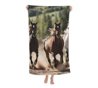 NImongt Three running horses Print Summer Needs Oversized Adult Beach Towel 32 x 52 in Soft Quick Dry Lightweight