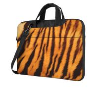 NImongt Tiger Striped Pattern Print Portable Laptop Bag Messenger Handbag Commute Meeting Office Travel Shoulder Bags