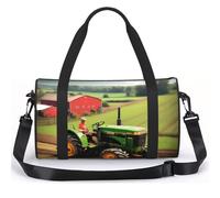 NImongt Tractor Farm Pattern Print Sports Tote Bag Lightweight Backpack Supplies Travel Camping Fitness Weekend