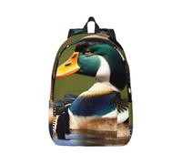 NImongt Two Mallard Ducks Print Unisex Lightweight Backpack Double Shoulder Bag For Work Travel Outdoor Sports