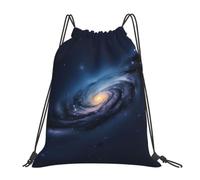 NImongt Universe Milky Way Galaxy Print Lightweight Drawstring Backpack Unisex Bag Fitness Travel Yoga Outdoor Activities