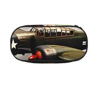 NImongt World War 2 Aircraft Airplane 2-Standard-Scale-2_00x Print Stylish Pencil Bag Pen Case School Supplies Makeup Storage Travel Office Class Use
