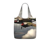 NImongt World War 2 Aircraft Airplane 2-Standard-Scale-2_00x Print Women Men Foldable Reusable Shopping Lightweight Tote Bag Weekend Travel Gym Beach