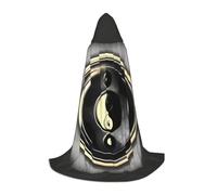 NImongt Yin Yang Pattern Print Teens Kids And Adults Hooded Cloak Wizard Gothic Robe Carnival Halloween Cosplay