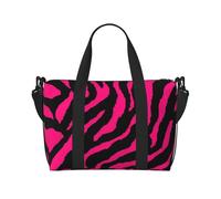 NImongt Zebra Tiger Leopard Pink Print Versatile Hand Travel Bag Lightweight Tote Weekend Beach Getaways Gym Commutes