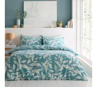 NIMORA Canyon Leaf Duvet Cover Set with Pillowcases - Soft Bedding Quilt Set in Black, Cream, White - Single, Double, King Sizes (Single)