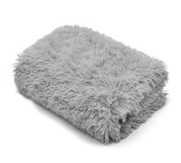 NIMORA Hug & Snug Fluffy Fleece Throw Blanket - Super Soft Faux Fur, Warm Cozy Sofa and Bed Blanket, Lightweight Bedspread (Silver, 150 x 200cm)