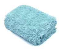 NIMORA Hug & Snug Fluffy Fleece Throw Blanket - Super Soft Faux Fur, Warm Cozy Sofa and Bed Blanket, Lightweight Bedspread (Duck Egg, 150 x 200cm)