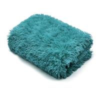 NIMORA Hug & Snug Fluffy Fleece Throw Blanket - Super Soft Faux Fur, Warm Cozy Sofa and Bed Blanket, Lightweight Bedspread (Teal, 150 x 200cm)