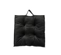 NIMORA Velvet Booster Seat Cushion - Thick Padded Floor, Armchair, Kitchen, Garden & Indoor Chair Support for Adults (Black, Pack of 1)