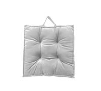 NIMORA Velvet Booster Seat Cushion - Thick Padded Floor, Armchair, Kitchen, Garden & Indoor Chair Support for Adults (Silver, Pack of 1)