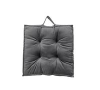 NIMORA Velvet Booster Seat Cushion - Thick Padded Floor, Armchair, Kitchen, Garden & Indoor Chair Support for Adults (Charcoal, Pack of 2)