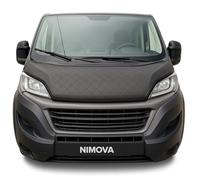 NIMOVA Front Diamond Effect Black Full Bonnet Hood Bra Cover Protector Guard For Fiat Ducato Peugeot Boxer Citroen Relay 2023 Onwards