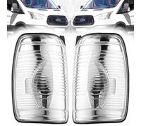 NIMOVA Wing Mirror Indicator Light Lamp Lens Clear Left and Right Side Set Pair For Ford Transit MK8 2014-2019 | OEM 1847387, 1847389, BK3113B382AB, BK3113B381AB | Transit Van, Tipper