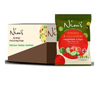 Nim's Air Dried Crisps Multipack Box of 12 | Fruit Crisps | Veg Crisps | Vegan, Gluten Free, 100% Natural | Made in UK (Tomato and Cucumber)