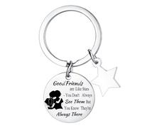 Nimteve Friendship Keyring for Women Gifts for Friend Christmas Birthday Gifts for Friends Besties Good Friend Are Like Stars Keychain