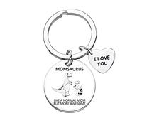Nimteve Funny Mummy Gifts Mummysaurus Mum Keyring Mother's Day Gift Keychain for Mummy Birthday Mothers Day Christmas Valentines Like A Normal Mother But More Awesome (mom)