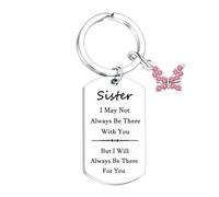 Nimteve Gift for Sister Birthday Gifts Ideas for Sister Friend Big Little Sister Gifts Friendship Gifts Keychain Sister Gifts from Sisters Brothers Friends Keyring