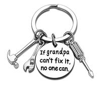 Nimteve Grandpa Gift Grandpa Keyring Gifts For Grandad Grandpa Keychain Grandad Gifts Grandpa Birthday Gifts For Grandfather Funny Grandfather Gift If Grandpa Cant fix it no one can (to my grandpa)