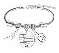 Nimteve Happy 18th Birthday Bracelet with Initial Letter Birthday Gifts for Friends A-Z Letter Birthday Bracelet Gift Inspirational Birthday Gifts Birthday Presents for Girls Boys Teens (Letter A)