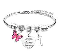 Nimteve Inspirational Bracelet Birthday Gifts for Women You Are Awesome Bracelet Birthday Bracelet Gifts for Mom Aunt Happy Birthday Bracelet for Friends Sister Daughter Granddaughter, One Size, no