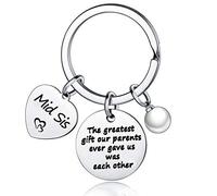 Nimteve Sister Gifts From Sister The Greatest Gift Our Parents Ever Gave Us Was Each Other Family Christmas Gifts (1PC Mid Sister Keychain)
