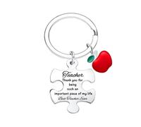 Nimteve Teacher Keyring from Students Teacher Keychain Teacher's Day Gifts Christmas Birthday Gifts for Teacher Graduation Gifts