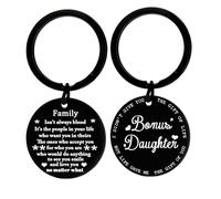 Nimteve To My Bonus Daughter Gifts Stepdaughter Gifts From Stepmum Stepdad Christmas Birthday Gift For Step Daughter Life Gave Me The Gift Of You Keyring