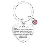 Nimteve Work Bestie Keyring Gifts for Coworker Leaving Keychain for Colleague Farewell Gift Retirement Gifts Thank You Appreciation Gifts for Work Friends Boss Go Away Gifts Goodbye Present