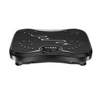 NIMTO Fitness Machine with Vibration Plate for Whole Body - Fitness Platform for Home and Weight Loss + Remote Control + Resistance Bands, 999 Levels (Black)